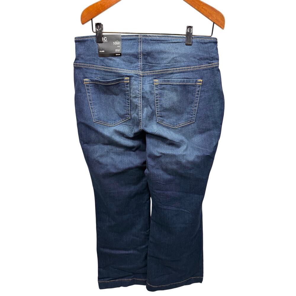 INC Women’s Jeans High rise flare size 16 Dark Denim NEW # bag 90 - Picture 4 of 8